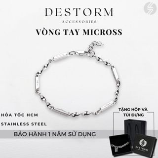 Vòng Tay Titan Đôi Nam Nữ Destorm Micross Bracelet, Có Hộp và Túi Đựng Quà Tặng, Lắc Tay Cá Tính Thép Không Gỉ