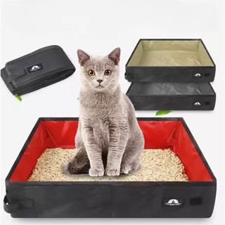 Chậu Cát Vệ Sinh Cho Chó Mèo Có Thể Gấp Gọn Chống Thấm, Nhẹ, Mang Đi Tiện Lợi