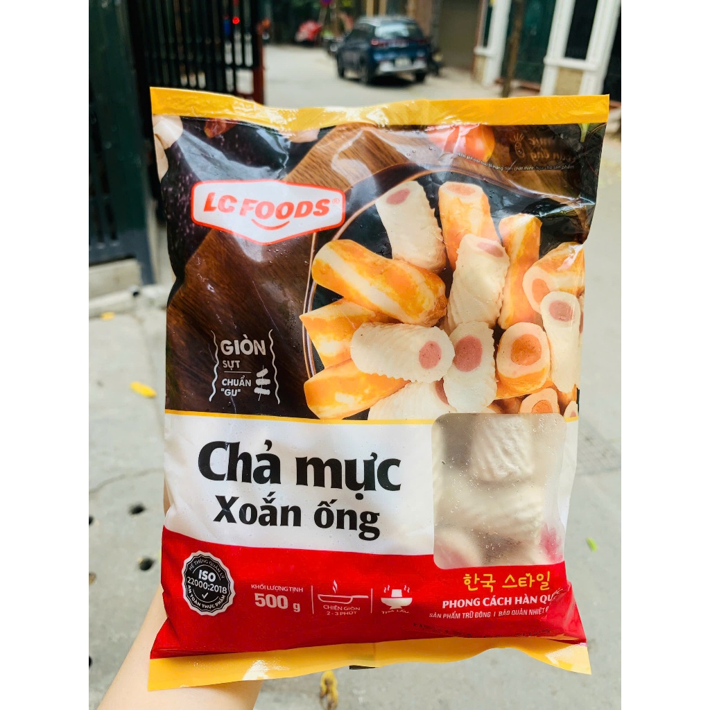 Chả mực xoắn 500g , Hàng lacusina, chiên, rán, thả lâu siêu ngon