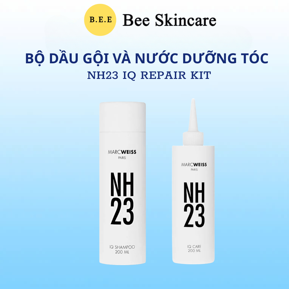 Set Dầu Gội Và Nước Dưỡng NH23 IQ REPAIR KIT Dưỡng Ẩm, Phục Hồi Tóc Hư Tổn Bee Skincare