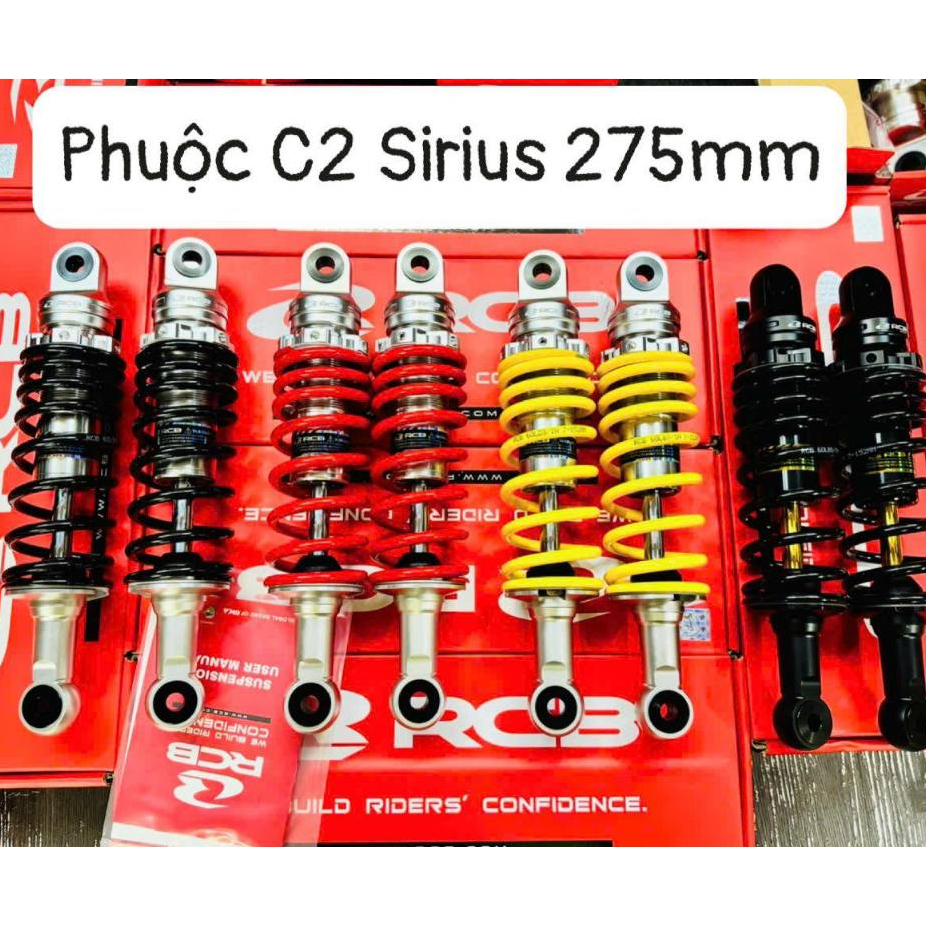 Phuộc RCB C2 cho Sirius, Jupiter cao 275mm chính hãng (071065)