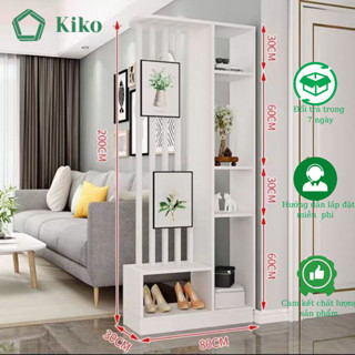  Kệ Vách Ngăn Nhiều Tầng Có Kệ Để Đồ  KiKo - Gỗ MDF 15mm Lõi Xanh Chống Ẩm 