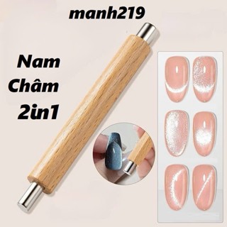 Nam châm mắt mèo 2in1, Cây nam châm hơ mắt mèo đa năng 2 trong 1 manh219