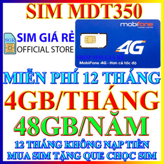 Sim 4G Mobifone 1 năm không nạp tiền MDT250A miễn phí 4Gb/tháng trọn gói 12 tháng - Shop Sim Giá Rẻ