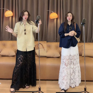 (Hàng đẹp ảnh thật) Chân váy ren Hoa Hàn Quốc dáng maxi lót ngắn ba tầng siêu xinh phù hợp đi biển sống ảo, đi cafe