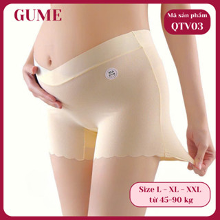 Quần trong váy dành cho bà bầu GuMe quần váy su tăm lạnh bigsize 45-90kg cạp chéo QTV03