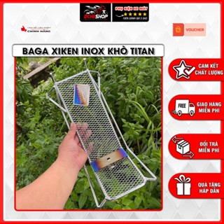 Baga Lưới Xi Ken Inox Khò Titan - Siêu Bền - Siêu Bóng - Gắn cho Wave, Dream, Ex