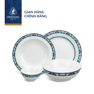 Bộ Chén Dĩa Sứ Cao Cấp Minh Long - Jasmine - Phước Lộc Thọ
