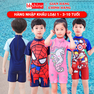 Đồ Bơi Bé Gái 5-10 Tuổi Nhập Khẩu Cao Cấp Liền Thân Họa Tiết Hoạt Hình Nhiều Màu Sắc BBShine – DB013