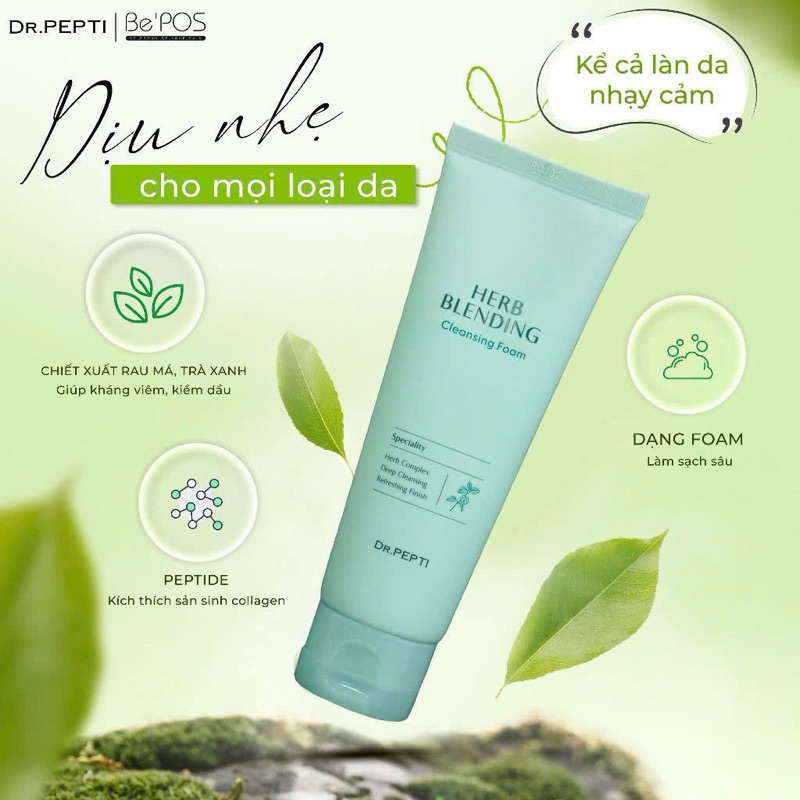 Sữa Rửa Mặt DR.PEPTI Bạc Hà Trà Xanh Dr. Pepti 110ml MẪU MỚI