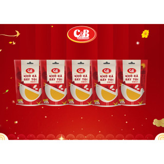 COMBO KHÔ GÀ SẤY TỎI C&B GÓI 45G
