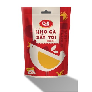 COMBO KHÔ GÀ SẤY TỎI C&B GÓI 45G
