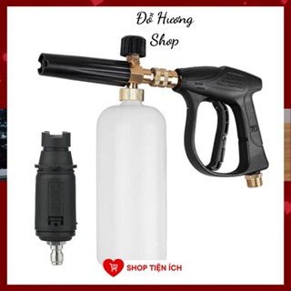  Bộ súng xịt rửa và bình tạo bọt tuyết kèm bộ khớp nối nhanh ren 14mm cho máy rửa xe áp lực cao 