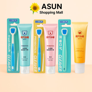 Combo Gel Vệ Sinh Lưỡi + Cạo Lưỡi Làm Sạch Mảng Bám, Vi Khuẩn, Ngừa Hôi Miệng Sâu Răng 50g