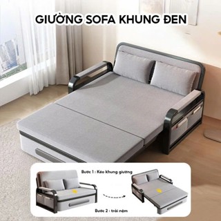  Sofa giường thông minh khung thép sơn tĩnh điện Ghế Sofa giường gấp gọn đa năng có ngăn chứa đồ hàng nhập nguyên kiện 