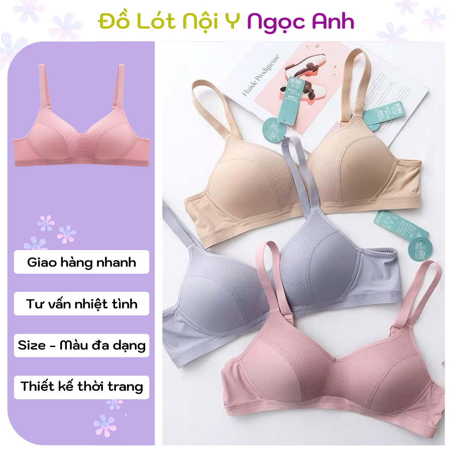  Áo ngực mút mỏng big size không gọng cài sau thiết kế dây lưng bản rộng mặc thoải mái không bức bí 