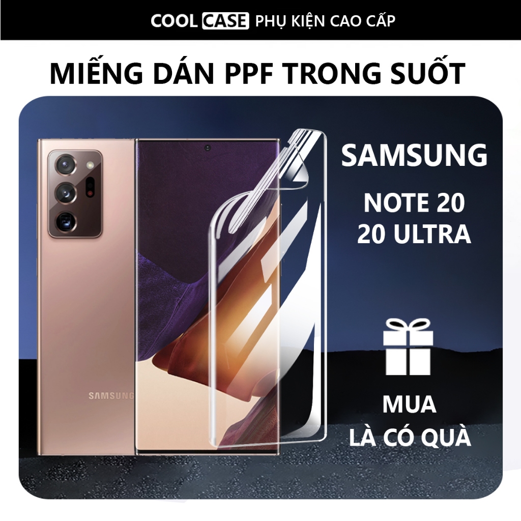 Miếng dán màn hình Samsung NOTE 20/ NOTE 20 ULTRA  full màn,chống trầy xước-Cool Case