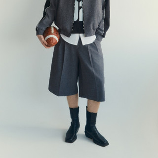 BLANKESPACE Quần CAMPUS PANTS Màu Xám Kaki Sợi Chéo Tổng Hợp Nam Nữ Unisex