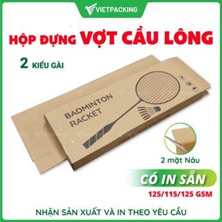 Combo 5 hộp đựng vợt cầu lông có in sẳn, hộp giấy carton đựng vợt cầu lông ship COD cứng cáp, chắc chắn