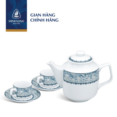 Bộ Trà Sứ Cao Cấp Minh Long - Jasmine - Vinh Quy Nhạt