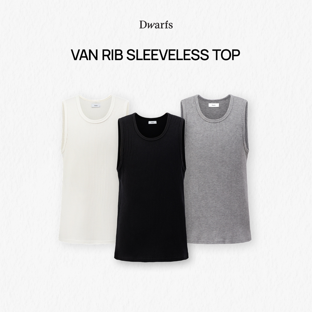 Áo ba lỗ cổ tròn dệt gân DWARFS Van Rib Sleeveless Top