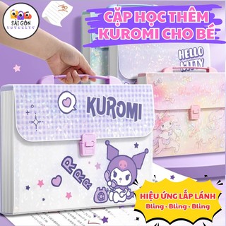  Cặp Học Thêm Hình Kuromi  Melody 12 Ngăn Cặp Sách Cho Bé Trai Bé Gái Chất Liệu An Toàn Túi Tài Liệu In Hình Dễ Thương 