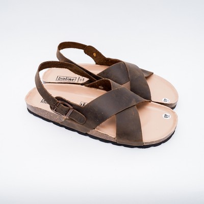 Sandal Birken Đế Trấu BIOLINE Official Thiết Kế Unisex Quai Chữ X Đan Chéo - D11
