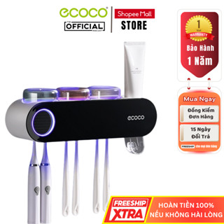 Bộ Nhả Kem Khử Trùng Bằng Tia UV ECOCO, Máy Khử Khuẩn Bàn Chải, Cốc Đánh Răng Sạch 99% Vi Khuẩn
