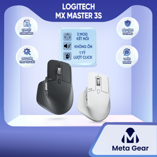 [CHÍNH HÃNG] Chuột không dây Logitech MX Master 3S - Chuột Bluetooth không tiếng, Thiết kế công thái học, 8000 DPI