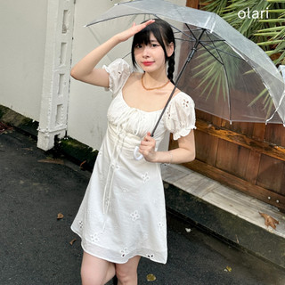 Đầm Nữ Cổ Vuông OLARI Họa Tiết, Nhún Ngực - Jessica Dress - OL513