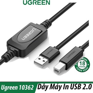 Dây máy in 15m ugreen 10362 có chip khuếch đại - hàng chính hãng