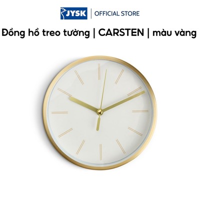 Đồng hồ treo tường | JYSK CARSTEN | đồng/kính | màu vàng | Ø15cm