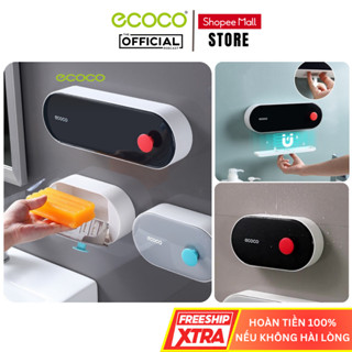 Hộp Đựng Xà Phòng Dán Tường ECOCO Cao Cấp, Khay Để Xà Phòng, Có Khay Hứng Nước Hút Nam Châm