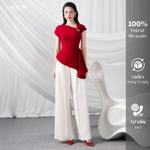 LAVIEM - Áo xếp ly thiết kế cách điệu nổi bật - Paper Top