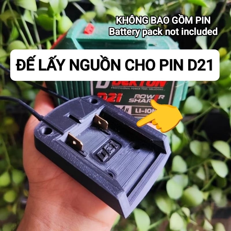 Đế kết nối nguồn cho pin Dekton - D21
