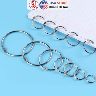 [Xưởng SX] Combo 5 Khoen Tròn Inox Flashcard Đóng Gáy Sách, Album, Lịch Tết - Khoen Móc Vòng Còng Đóng Sổ, Sổ Tay