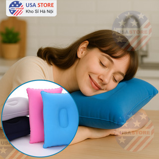 [Hàng Nhập Khẩu] Gối Hơi Nằm Ngủ Văn Phòng - Kiểu Thẳng G6 - Gối Hơi Du Lịch Tựa Lưng Cắm Trại - Kê Cổ Đi Máy Bay