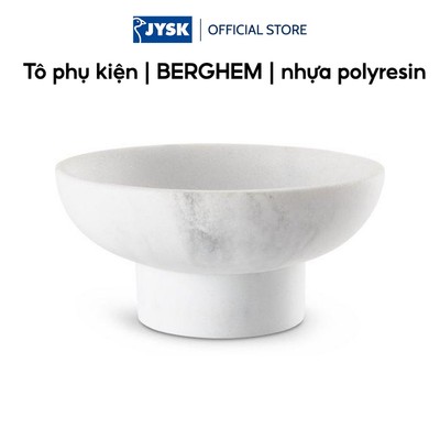 Tô phụ kiện | JYSK BERGHEM | nhựa polyresin | màu đá cẩm thạch | Ø12xC6cm