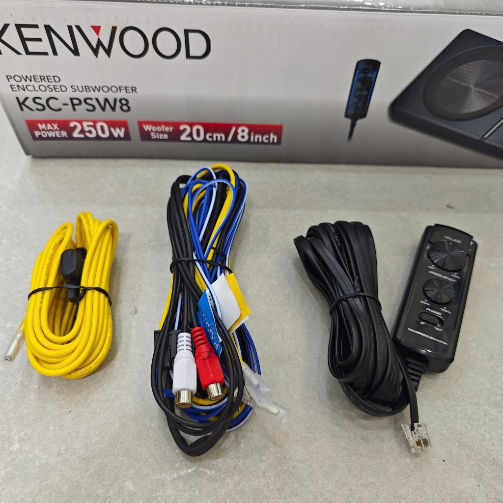 Remote Khiển Âm Lượng + Dây Giắc Nguồn Loa Sub Kenwood KSC-PSW8 Cho Ô Tô