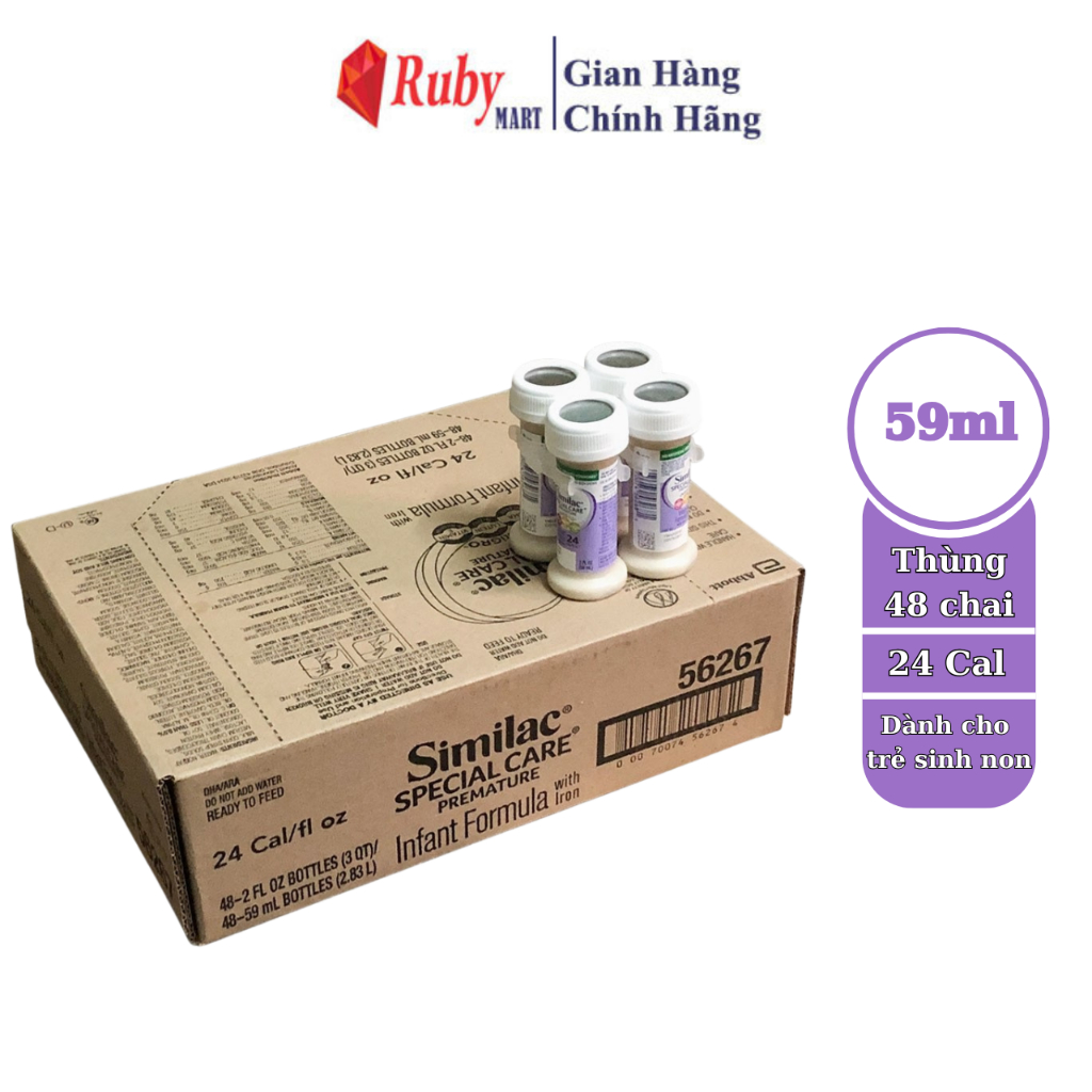 Sữa nước Similac Special Care 24 kcal dành cho bé sinh non 59ml (Thùng 48 chai )