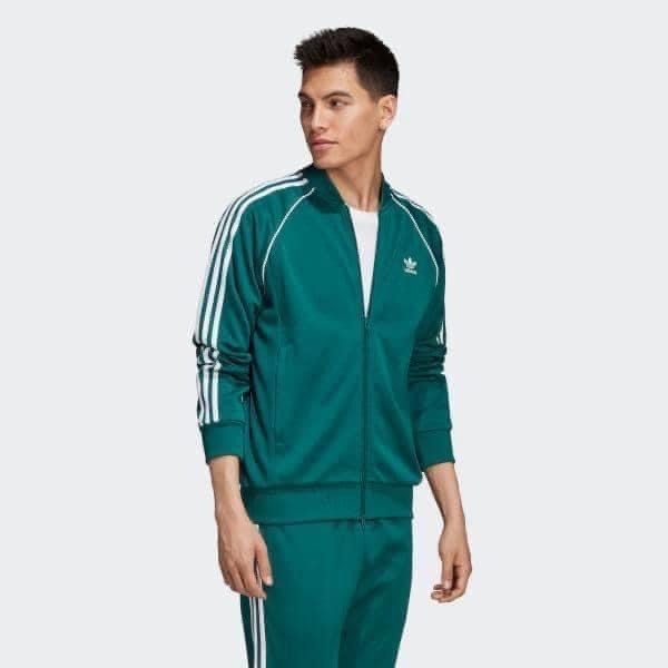 Bộ thể thao adidas 3 sọc màu xanh lá