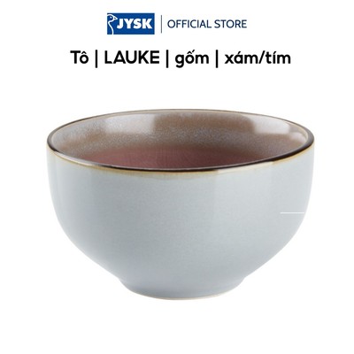 Tô | JYSK LAUKE | gốm | xám/tím | Ø12xC7cm