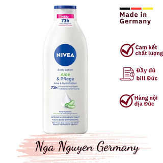   Nội địa Đức  Kem dưỡng thể Nivea Aloe & Pflege lô hội 5in1 400ml dưỡng ẩm chuyên sâu 48h- Hàng chuẩn đày đủ bill 