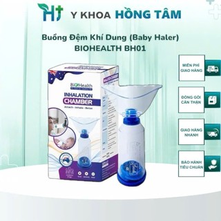  Buồng Đệm Khí Dung Hít Hen Suyễn  Baby haler  BIOHEALTH BH01 Chất Liệu Chống Tĩnh Điện 2 Mask Theo Kèm 