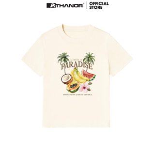 Áo Thun Baby Tee ATHANOR Dáng Ôm Tay Ngắn 100% Cotton Premium Mẫu HOA QUẢ