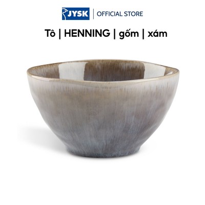 Tô | JYSK HENNING | gốm | xám | Ø14xC8cm