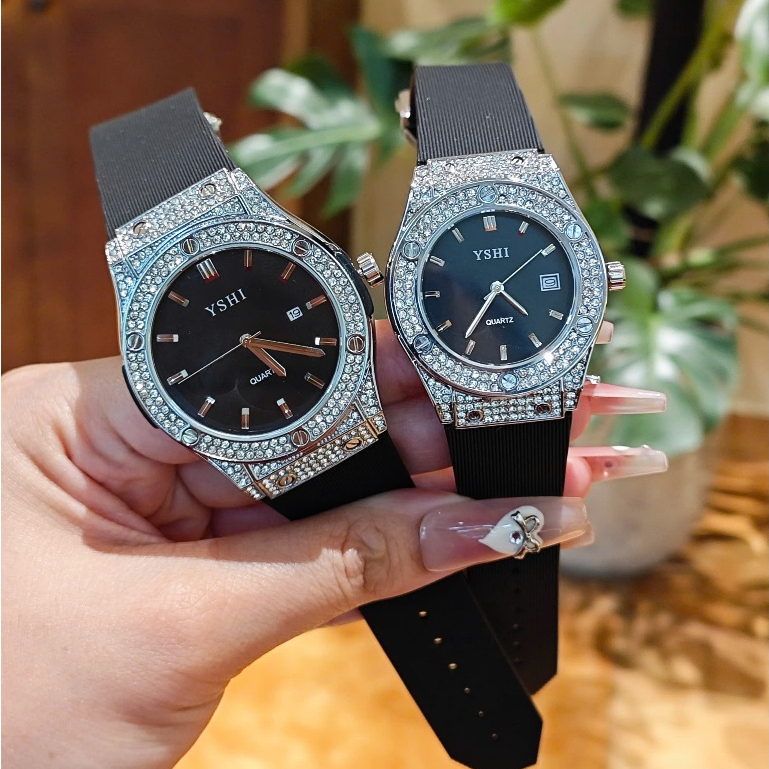 [Nam nữ + bảo hành 12th] Đồng hồ Nam YSHI 602 -42mm đính đá cao cấp