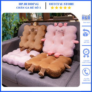  Đệm ngồi bệt hình thú capybara đệm lót ghế tựa lưng capybara xinh xắn mềm mại mặt sau chống trượt kích thước 40cm 