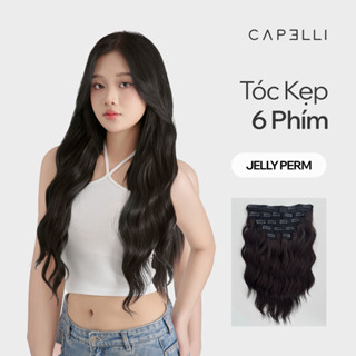 Bộ Tóc Kẹp 6 Phím CAPELLI Xoăn Sóng Jelly Perm 40-50cm