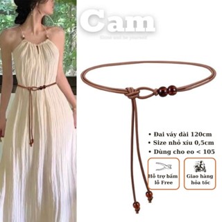 Đai váy da dây thắt lưng nam nữ gài Đai váy dây DV34 bản NHỎ 0.5cm sang chảnh dây nịt blazer Camcamvintage